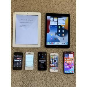 Apple Devices Lot iPhone 4, 12, SE iPads iPod For Parts/Repair AS IS - READ
